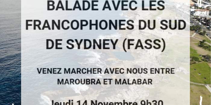 Balade avec les Francophones du Sud Sydney (Maroubra-Malabar)